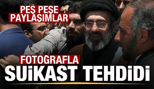 Yeni lider M&uuml;cteba Hamaney'a fotoğrafla suikast tehdidi! Peş peşe paylaşımlar