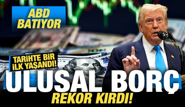 ABD batıyor! Tarihte bir ilk: Ulusal bor&ccedil; 39 trilyon dolara &ccedil;ıkarak rekor kırdı