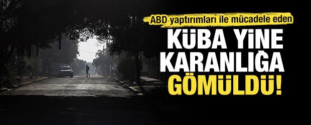  ABD'nin yaptırımları ile m&uuml;cadele eden K&uuml;ba yine karanlığa g&ouml;m&uuml;ld&uuml;...