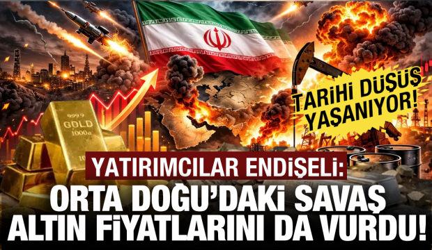 Altın fiyatlarındaki savaş baskısı s&uuml;r&uuml;yor! Haftalık kayıp y&uuml;zde 10'u ge&ccedil;ti