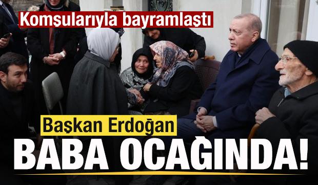 Başkan Erdoğan komşularıyla bayramlaştı