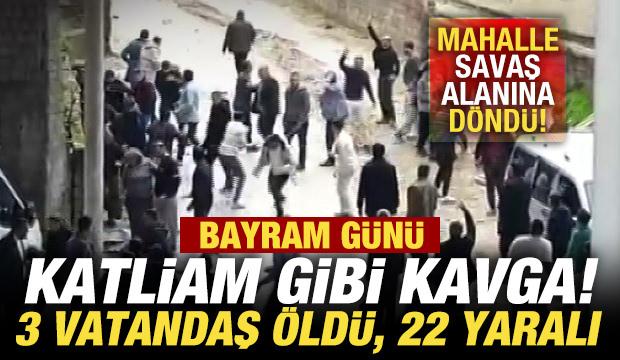 Bayram g&uuml;n&uuml; katliam gibi kavga! Mahalle savaş alanına d&ouml;nd&uuml;: 3 &ouml;l&uuml;, 22 yaralı