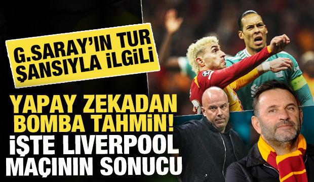 G.Saray'ın tur şansı ile ilgili yapay zekadan bomba tahmin! İşte Liverpool ma&ccedil;ının sonucu