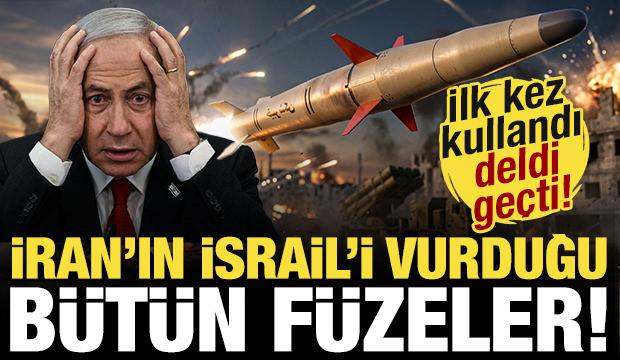 İran'ın İsrail'e fırlattığı b&uuml;t&uuml;n f&uuml;zeler ortaya &ccedil;ıktı! İlk kez kullandı, deldi ge&ccedil;ti....