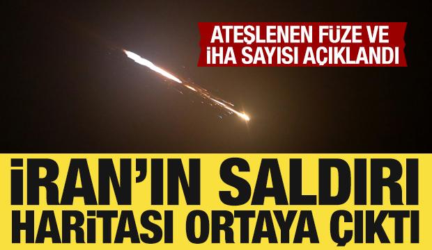 İran'ın saldırı haritası ortaya &ccedil;ıktı: 5 bini aşkın f&uuml;ze ve İHA kullandı