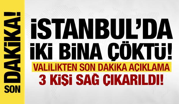 İstanbul Fatih'te 2 bina &ccedil;&ouml;kt&uuml;!