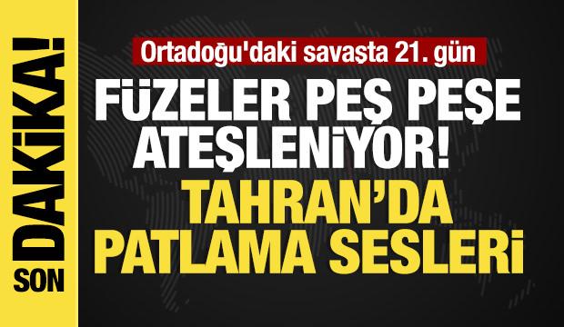 Ortadoğu'daki savaşta 21. g&uuml;n... F&uuml;zeler peş peşe ateşleniyor!  
