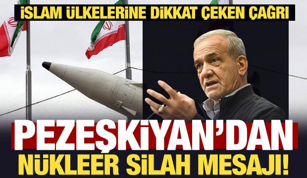 Savaşın 22. g&uuml;n&uuml;nde Pezeşkiyan'dan son dakika n&uuml;kleer silah mesajı!