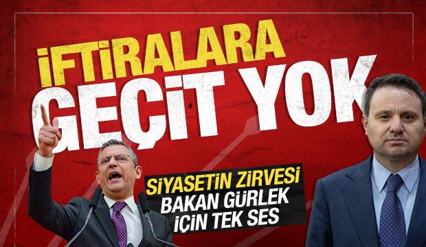 Siyasetin zirvesi Bakan G&uuml;rlek i&ccedil;in tek ses: İftiralara ge&ccedil;it yok