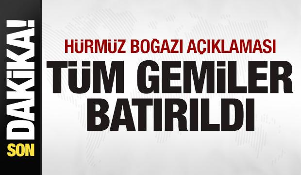 Trump'tan H&uuml;rm&uuml;z Boğazı a&ccedil;ıklaması: Gemiler batırıldı