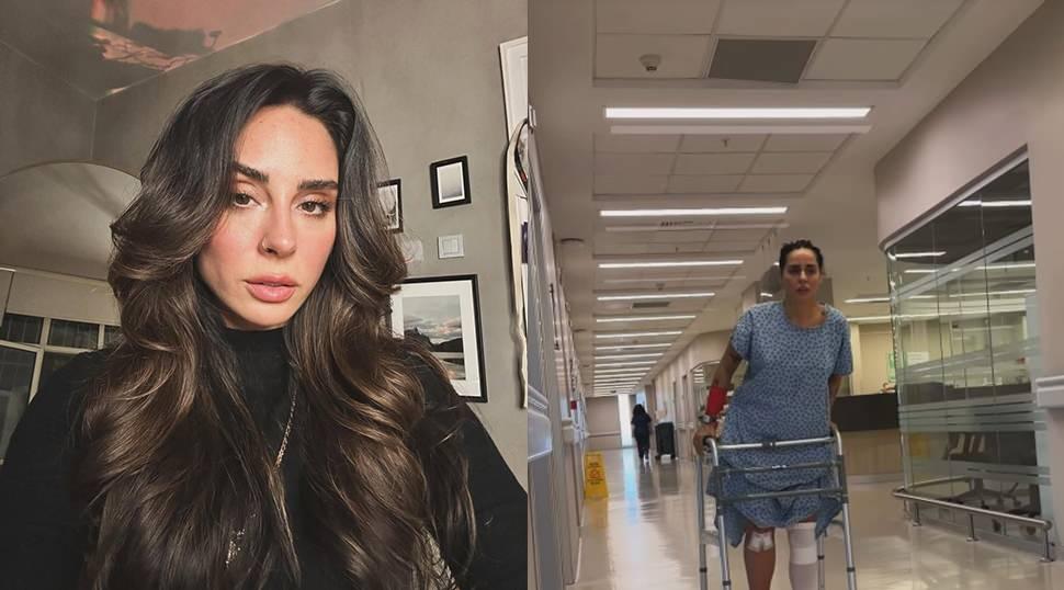 Yasemin Y&uuml;r&uuml;k hastane odasından paylaştı! 'Baygınlık ge&ccedil;irecek kadar canım yanıyor'