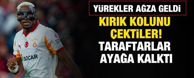 Y&uuml;rekler ağza geldi! Victor Osimhen'in kırık kolunu &ccedil;ektiler: Taraftarlar ayağa kalktı