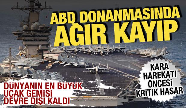 ABD Donanmasında ağır kayıp! USS Gerald R. Ford'daki yangın sonrası gerilim tırmandı!