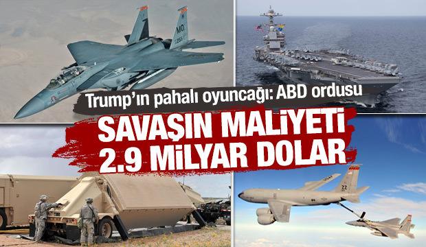 ABD&rsquo;nin askeri envanteri eriyor! Savaşın maliyeti 2,9 milyar dolar! 