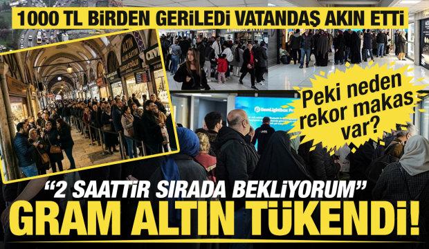 Altında d&uuml;ş&uuml;ş yoğunluğu... Gram altın t&uuml;kendi! Kuyumcu sırasında saatler ge&ccedil;ti.