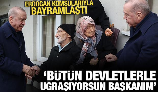 Başkan Erdoğan komşularıyla bayramlaştı