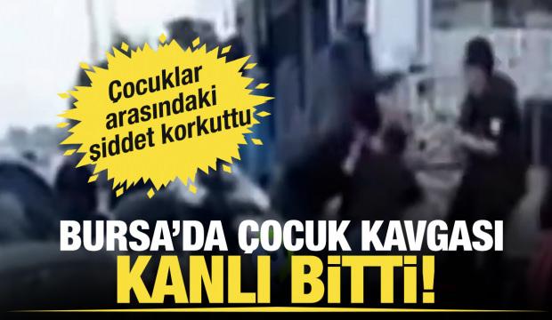 Bursa&rsquo;da &ccedil;ocuklar arasında bı&ccedil;aklı kavga!