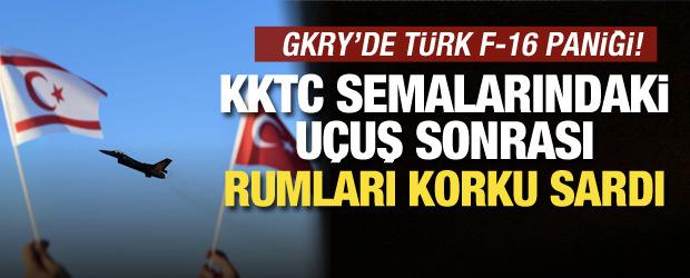 GKRY'de T&uuml;rk F-16 paniği! KKTC semalarında u&ccedil;uşa Rumlardan tepki