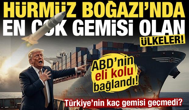 H&uuml;rm&uuml;z Boğazı'nda en fazla gemisi olan &uuml;lkeler a&ccedil;ıklandı! T&uuml;rkiye'nin ka&ccedil; gemisi var?