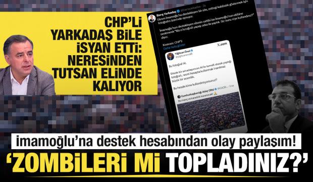 İmamoğlu'na destek hesabından paylaştılar, fena rezil oldular: Zombileri mi topladınız?