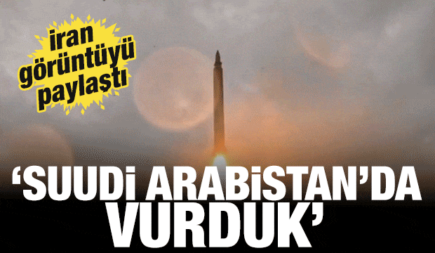 İran g&ouml;r&uuml;nt&uuml;leri paylaştı: Suudi Arabistan'da vurduk!