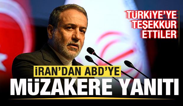 İran'dan ABD'ye m&uuml;zakere yanıtı! T&uuml;rkiye'ye teşekk&uuml;r ettiler