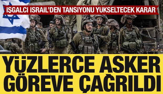 İsrail&rsquo;den yeni karar: 400 bin yedek asker silah altına alınıyor