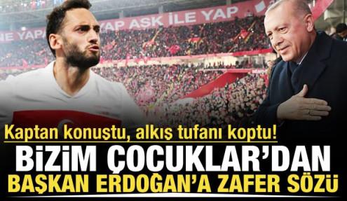 Kaptan konuştu, alkış tufanı koptu! Bizim &Ccedil;ocuklar'dan Başkan Erdoğan'a zafer s&ouml;z&uuml;