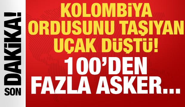 Kolombiya ordusunu taşıyan u&ccedil;ak kaza yaptı: 100'den fazla asker...