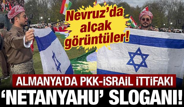 Nevruz kutlamalarında al&ccedil;ak g&ouml;r&uuml;nt&uuml;ler: İsrail bayrağı a&ccedil;ıp, "Netanyahu" sloganı attılar!