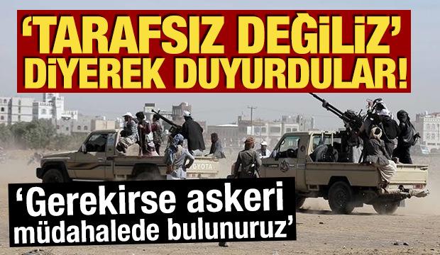 Tarafsız değiliz diyerek duyurdular! 'Gerekirse askeri m&uuml;dahalede bulunuruz'