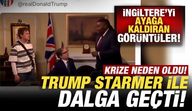 Trump, Starmer ile dalga ge&ccedil;ti! İngiltere'yi ayağa kaldıran g&ouml;r&uuml;nt&uuml;ler