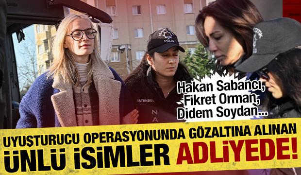 &Uuml;nl&uuml; isimlere uyuşturucu operasyonu: 14 ş&uuml;pheli adliyede!