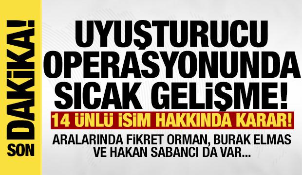 &Uuml;nl&uuml; isimlere uyuşturucu operasyonu: 8 kişi mahkemeye sevk edildi!