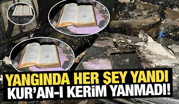 Yanan gecekonduda Kur'an-ı Kerim ve zemzem suyu zarar g&ouml;rmedi