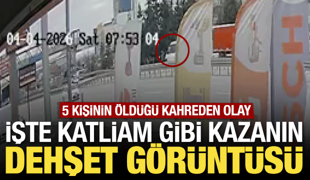 5 kişinin &ouml;ld&uuml;ğ&uuml; Ankara'daki kahreden kazanın g&ouml;r&uuml;nt&uuml;leri ortaya &ccedil;ıktı