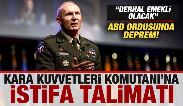 ABD ordusunda kriz! Kara Kuvvetleri Komutanı'na istifa talimatı: Derhal emekli olacak