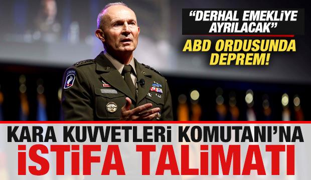 ABD ordusunda kriz! Kara Kuvvetleri Komutanı'na istifa talimatı: Derhal emekli olacak