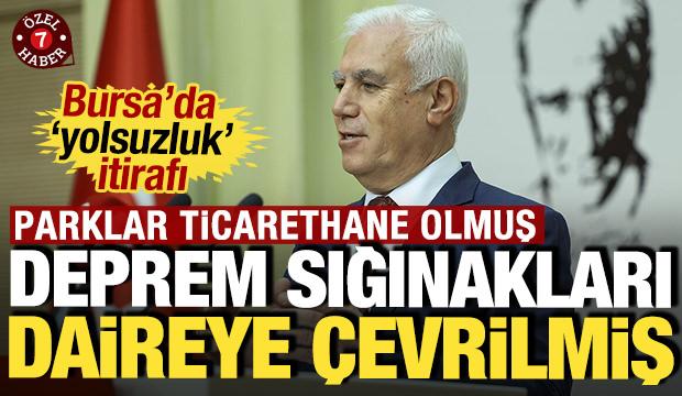 Bursa'dan 'yolsuzluk' itirafı: Sığınaklar daireye, parklar ticarethaneye &ccedil;evrilmiş
