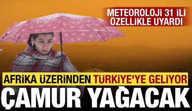 &Ccedil;&ouml;l tozu geliyor! Meteoroloji 31 ili sarı kodla uyardı: Resmen &ccedil;amur yağacak