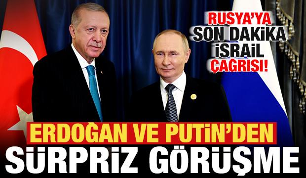 Cumhurbaşkanı Erdoğan ve Putin'den kritik g&ouml;r&uuml;şme! Rusya'ya son dakika İsrail &ccedil;ağrısı
