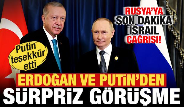 Cumhurbaşkanı Erdoğan ve Putin'den kritik g&ouml;r&uuml;şme! Rusya'ya son dakika İsrail &ccedil;ağrısı