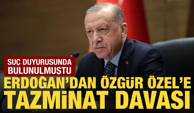 Cumhurbaşkanı Erdoğan'dan &Ouml;zg&uuml;r &Ouml;zel'e tazminat davası