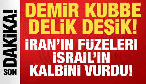 Demir Kubbe delik deşik oldu! İran'ın f&uuml;zeleri İsrail'in kalbini vurdu!