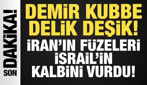 Demir Kubbe delik deşik oldu! İran'ın f&uuml;zeleri İsrail'in kalbini vurdu!