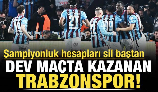 Dev ma&ccedil;ta kazanan Trabzonspor! Zirvede fark 1'e d&uuml;şt&uuml;