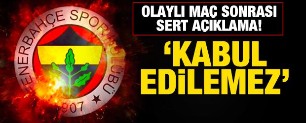 Fenerbah&ccedil;e'den olaylı Y&uuml;ksekova ma&ccedil;ı i&ccedil;in sert a&ccedil;ıklama!