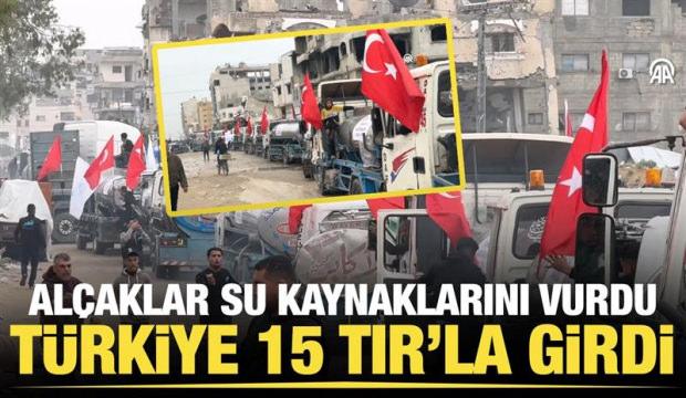 Gazze&rsquo;ye T&uuml;rk yardım vakfı aracılığı ile 600 bin litre i&ccedil;me suyu ulaştırıldı