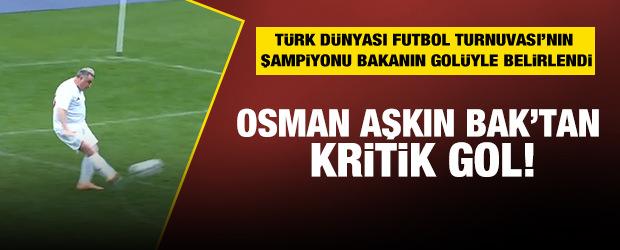 Gen&ccedil;lik ve Spor Bakanı Osman Aşkın Bak'ın gol&uuml;