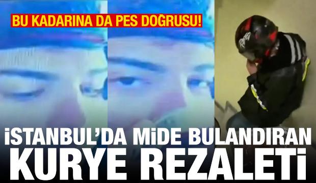 Bu kadar da olmaz! İstanbul'da mide bulandıran kurye rezaleti